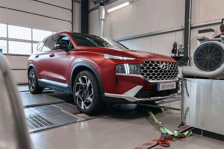 Der Hyundai Santa Fe auf dem DTE-Prüfstand