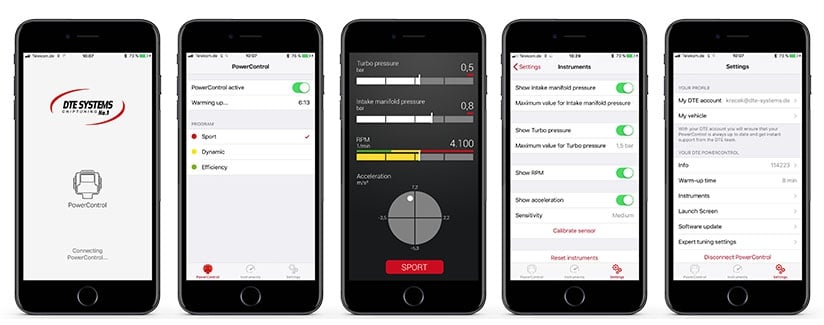 Chiptuning mit Smartphone-App Chip tuning with smartphone app