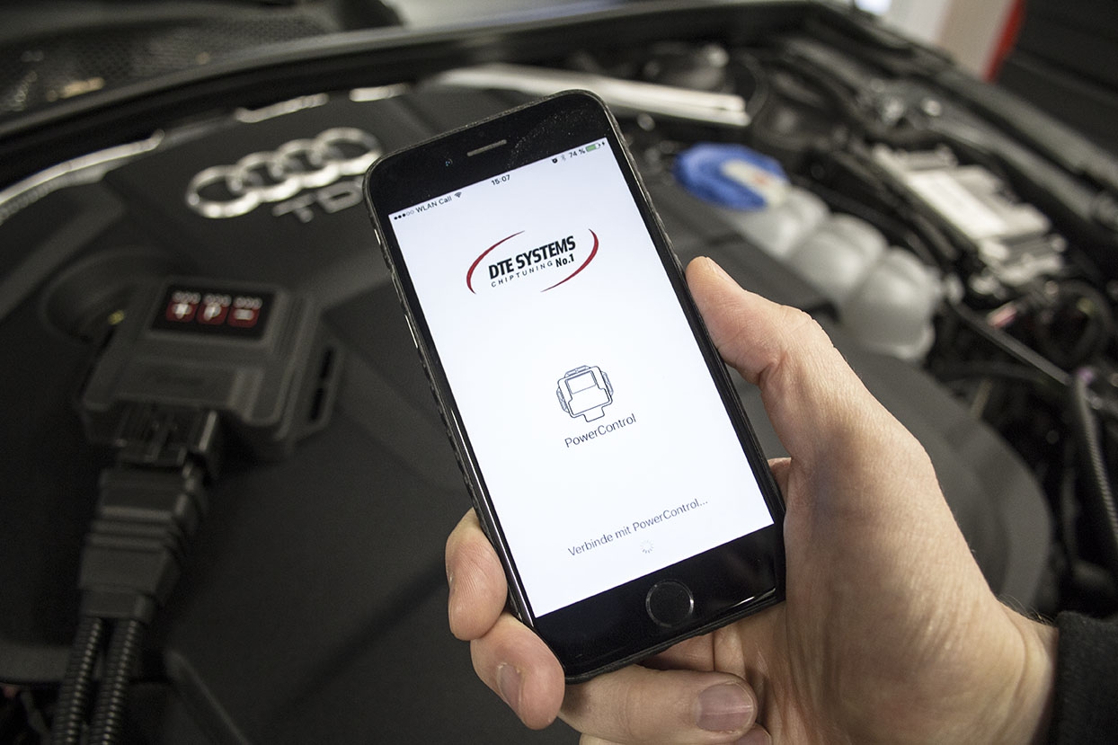 Tuning control with smartphone app